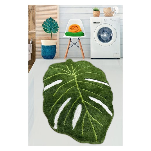 Elizabed Dywanik łazienkowy "Frunze" w kolorze zielonym - id: 12846835 - marki Elizabed - 174603349 Elizabed Dywanik łazienkowy "Frunze" w kolorze zielonym ze sklepu Limango Polska w kategorii Akcesoria łazienkowe - zdjęcie 174603349