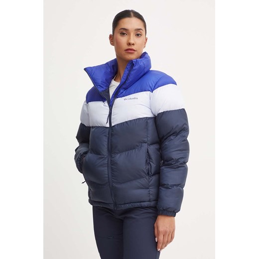 Columbia kurtka Puffect Colorblock damska kolor granatowy zimowa 2088481 ze sklepu ANSWEAR.com w kategorii Kurtki damskie - zdjęcie 174604296