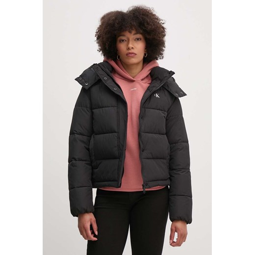 Calvin Klein Jeans kurtka damska kolor czarny zimowa J20J224119 ze sklepu ANSWEAR.com w kategorii Kurtki damskie - zdjęcie 174604337