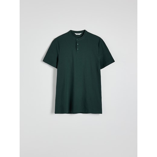 Reserved - Koszulka polo ze stójką - zielony Reserved L Reserved