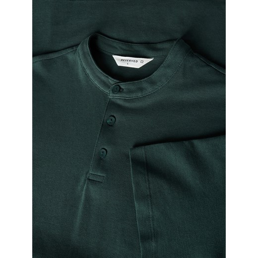 Reserved - Koszulka polo ze stójką - zielony Reserved XXL Reserved