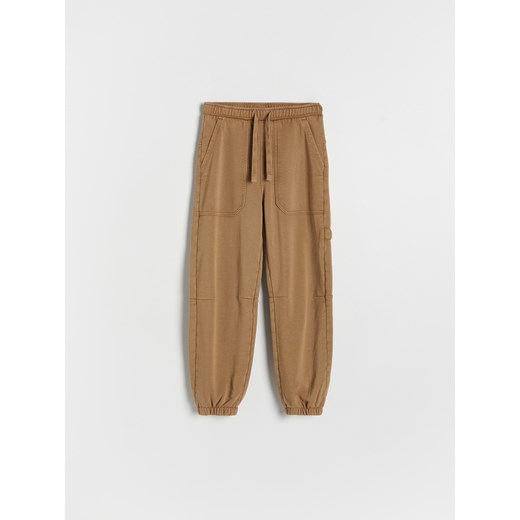 Reserved - Joggery z efektem sprania - brązowy Reserved 164 (13 lat) Reserved