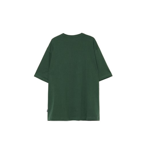 Cropp - Ciemnozielona gładka koszulka - zielony Cropp M Cropp