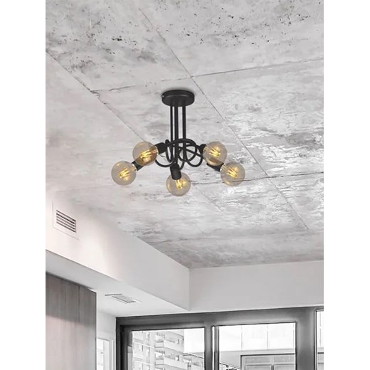 Czarna loftowa lampa sufitowa supeł - S147-Tova Lumes One Size Edinos.pl