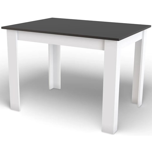 Prostokątny stół kuchenny 120x 80 cm czarny + biały - Silio 4X ze sklepu Edinos.pl w kategorii Stoły - zdjęcie 174614518