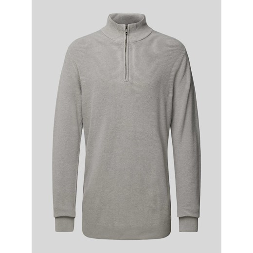 Sweter z dzianiny z kołnierzem model ‘Codford’ ze sklepu Peek&Cloppenburg  w kategorii Swetry męskie - zdjęcie 174614938