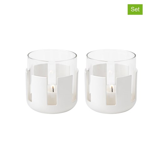 Stelton Świeczniki (2 szt.) "Luna" w kolorze białym - wys. 7 x Ø 7 cm Stelton onesize Limango Polska promocja