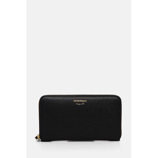 Emporio Armani portfel damski kolor czarny EW000366 AF11953 ze sklepu ANSWEAR.com w kategorii Portfele damskie - zdjęcie 174620228