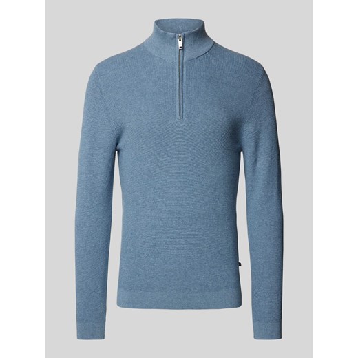 Sweter z dzianiny ze stójką model ‘lagoon’ ze sklepu Peek&Cloppenburg  w kategorii Swetry męskie - zdjęcie 174621138