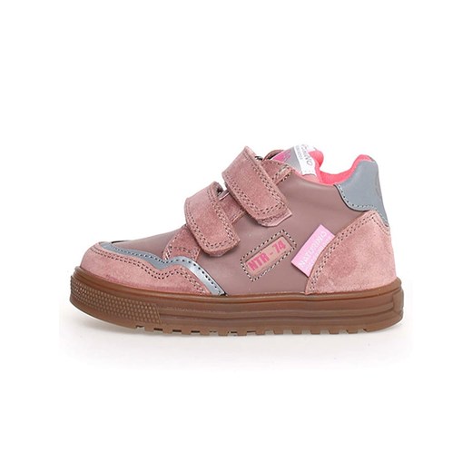 Naturino Skórzane sneakersy &quot;Ariton&quot; w kolorze jasnoróżowo-szarym ze sklepu Limango Polska w kategorii Buty sportowe dziecięce - zdjęcie 174625477