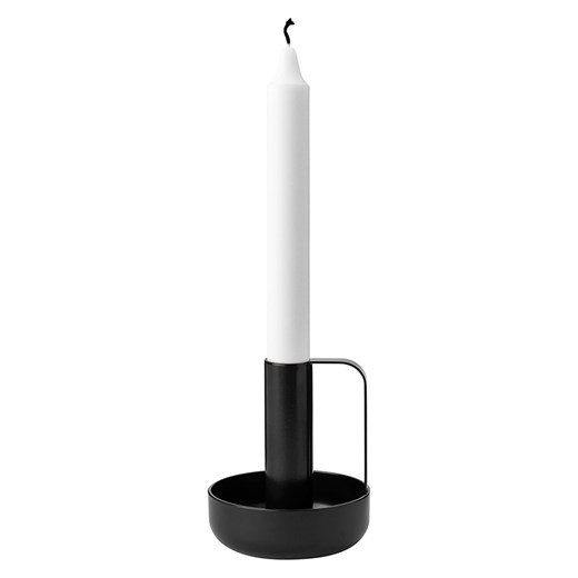 Stelton Świecznik &quot;Ida&quot; w kolorze czarnym - 8,6 x 10 x 8.6 cm ze sklepu Limango Polska w kategorii Świeczniki - zdjęcie 174625789