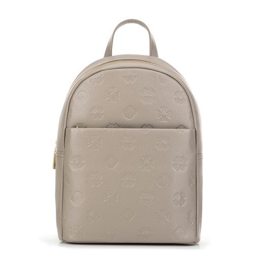 Damski plecak skórzany w monogram beżowy ze sklepu WITTCHEN w kategorii Plecaki - zdjęcie 174629637