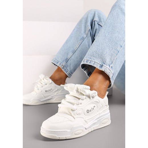 Buty sportowe damskie Born2be sneakersy białe płaskie casual na wiosnę