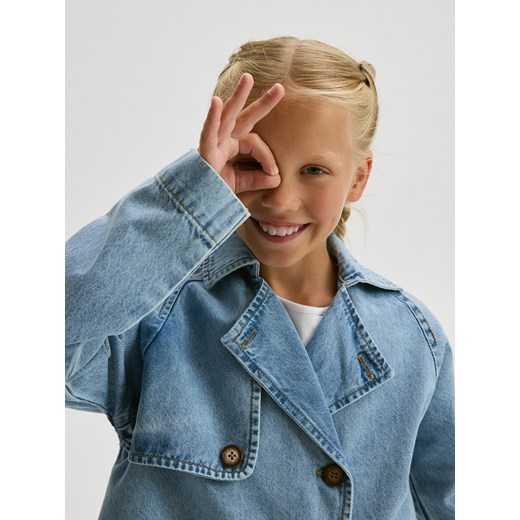 Reserved - Jeansowy trencz - niebieski Reserved 122 (6-7 lat) Reserved