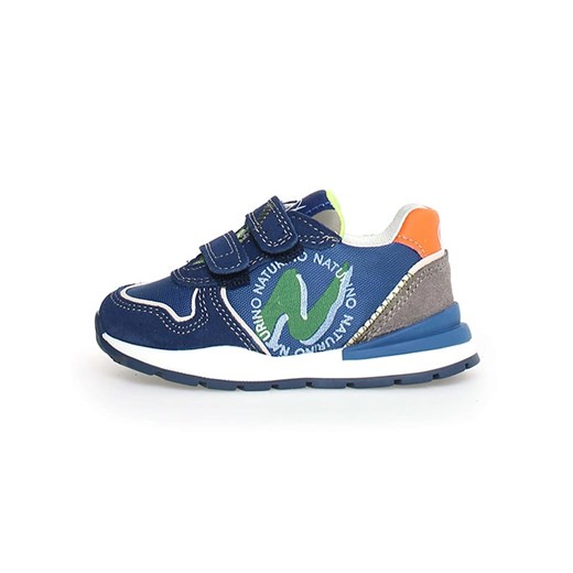 Naturino Skórzane sneakersy &quot;Argal&quot; w kolorze granatowym ze wzorem ze sklepu Limango Polska w kategorii Buty sportowe dziecięce - zdjęcie 174634115