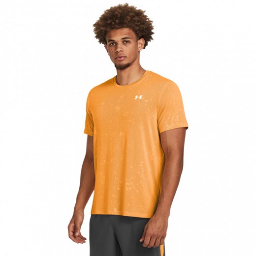 Męska koszulka do biegania Under Armour UA Launch Splatter SS - pomarańczowa ze sklepu Sportstylestory.com w kategorii T-shirty męskie - zdjęcie 174634465