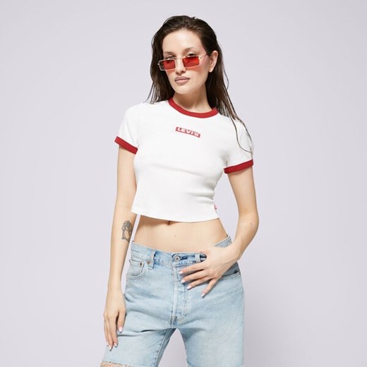 LEVI&#039;S T-SHIRT GRAPHIC MINI RINGER NEUTRALS ze sklepu Sizeer w kategorii Bluzki damskie - zdjęcie 174636045