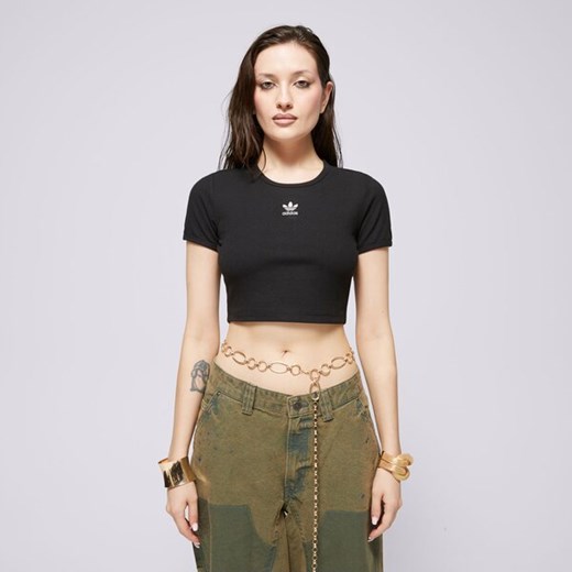 ADIDAS T-SHIRT ESS RIB TEE ze sklepu Sizeer w kategorii Bluzki damskie - zdjęcie 174636056