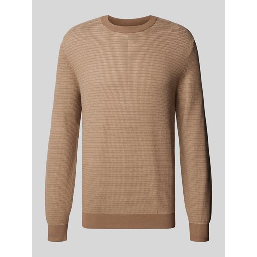 Sweter z dzianiny z okrągłym dekoltem ze sklepu Peek&Cloppenburg  w kategorii Swetry męskie - zdjęcie 174638618