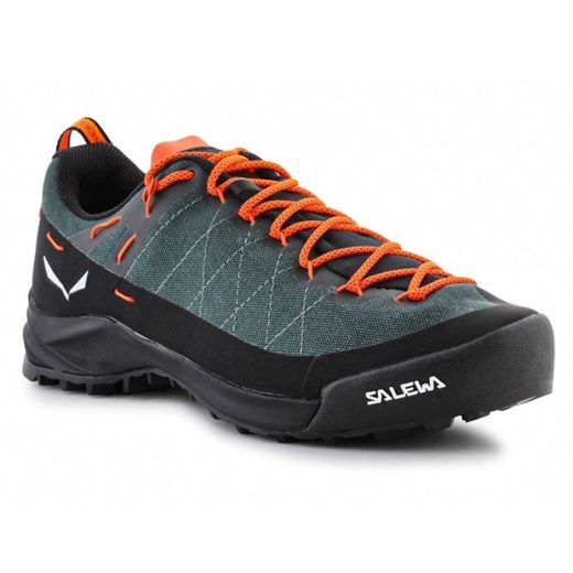 Buty Salewa Wildfire Canvas 61406-5331 zielone ze sklepu ButyModne.pl w kategorii Buty trekkingowe męskie - zdjęcie 174639229