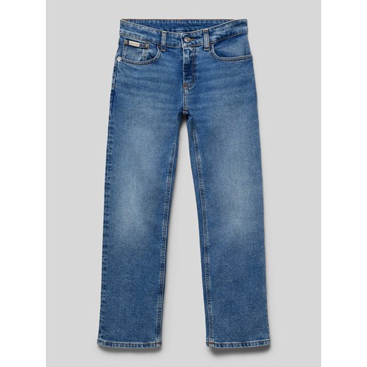 Jeansy o kroju straight fit z naszywką z logo ze sklepu Peek&Cloppenburg  w kategorii Spodnie chłopięce - zdjęcie 174643456