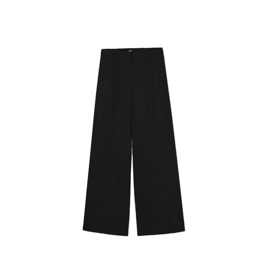 Cropp - Czarne spodnie tailoring - czarny ze sklepu Cropp w kategorii Spodnie damskie - zdjęcie 174644515