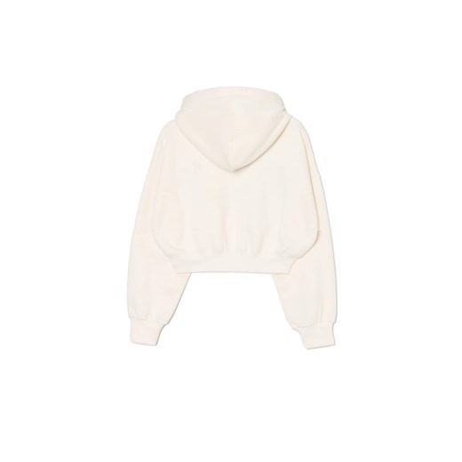 Cropp - Kremowa bluza crop - kremowy Cropp S Cropp