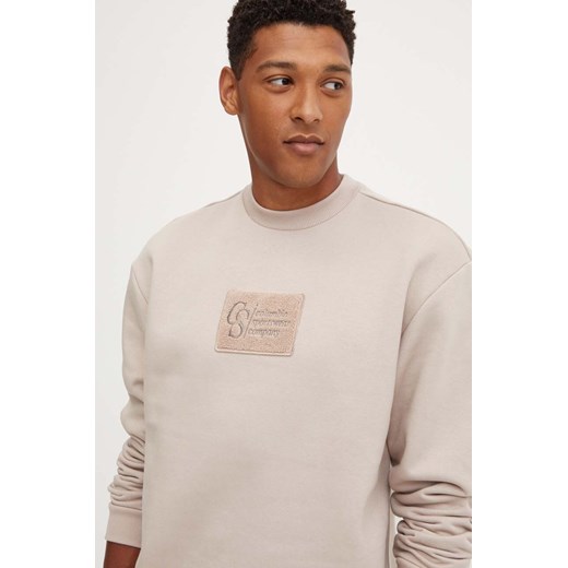 Columbia bluza Wallowa Fleece męska kolor beżowy z aplikacją 2090811 ze sklepu ANSWEAR.com w kategorii Bluzy męskie - zdjęcie 174646569