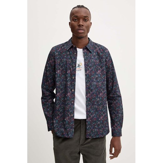 PS Paul Smith koszula bawełniana męska kolor czarny regular z kołnierzykiem klasycznym M2R.149T.N22172 ze sklepu ANSWEAR.com w kategorii Koszule męskie - zdjęcie 174646618