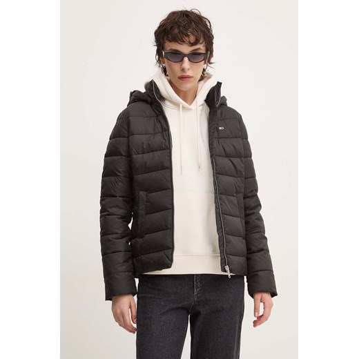 Tommy Jeans kurtka damska kolor czarny zimowa DW0DW18311 ze sklepu ANSWEAR.com w kategorii Kurtki damskie - zdjęcie 174646789