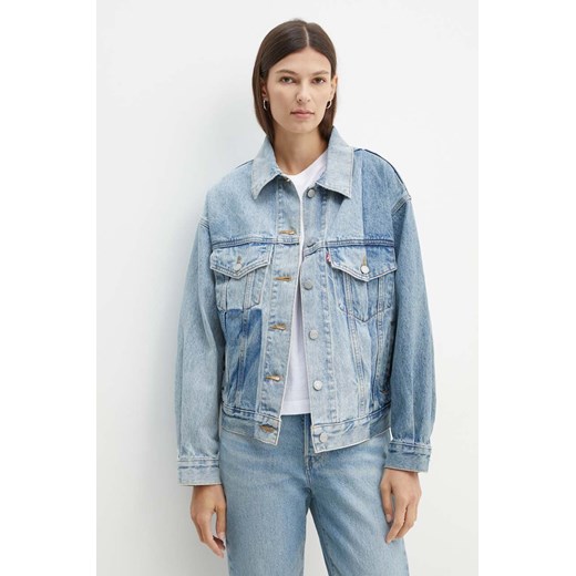 Levi&apos;s kurtka jeansowa damska kolor niebieski przejściowa A8755 ze sklepu ANSWEAR.com w kategorii Kurtki damskie - zdjęcie 174646838