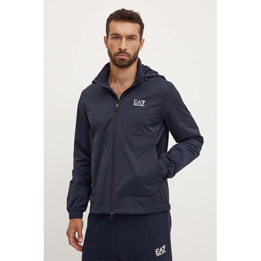 EA7 Emporio Armani kurtka męska kolor granatowy przejściowa PNFOZ.6DPB58 ze sklepu ANSWEAR.com w kategorii Kurtki męskie - zdjęcie 174646875