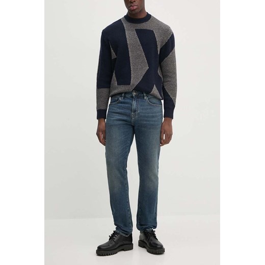 Armani Exchange jeansy męskie kolor niebieski 6DZJ13 Z1YUZ ze sklepu ANSWEAR.com w kategorii Jeansy męskie - zdjęcie 174647428