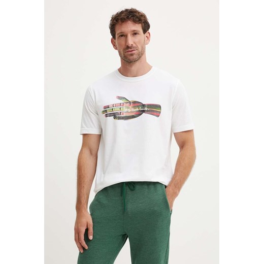 PS Paul Smith t-shirt bawełniany męski kolor beżowy z nadrukiem M2R.011R.NP4804 ze sklepu ANSWEAR.com w kategorii T-shirty męskie - zdjęcie 174647676