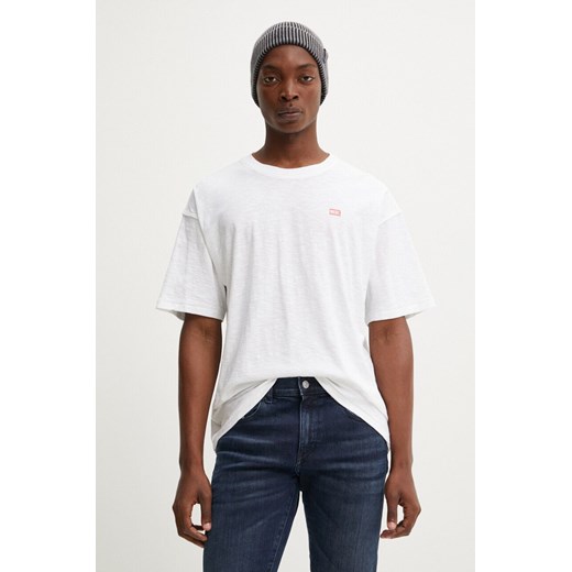 Diesel t-shirt bawełniany T-BOXT-K2 męski kolor biały gładki A14814.0QKAP ze sklepu ANSWEAR.com w kategorii T-shirty męskie - zdjęcie 174647726
