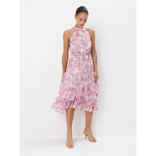 Mohito - Sukienka midi z dekoltem halter - kremowy ze sklepu Mohito w kategorii Sukienki - zdjęcie 174649529