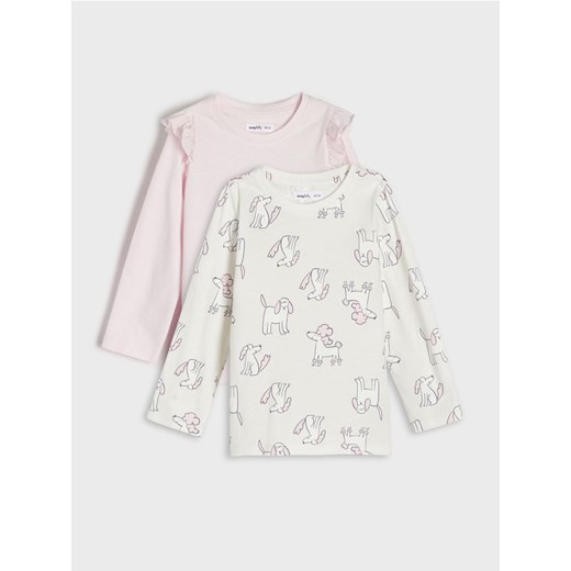 Sinsay - Koszulka z długimi rękawami - różowy ze sklepu Sinsay w kategorii Odzież dla niemowląt - zdjęcie 174649865