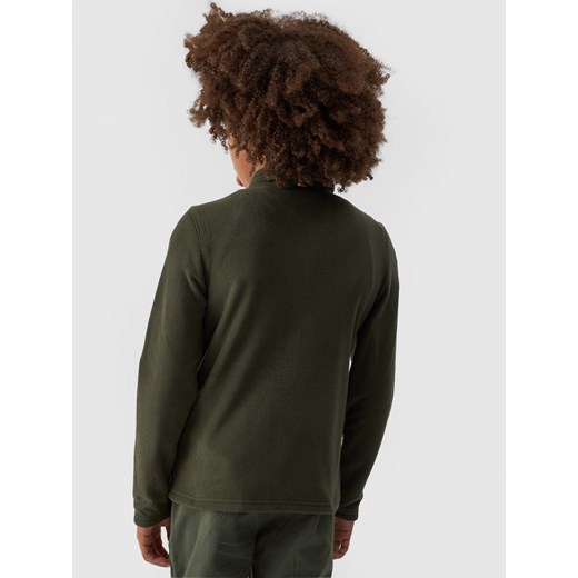 Chłopięcy polar rozpinany bez kaptura 4F 4FJWMM00TFLEM245 - khaki 4f Junior Sportstylestory.com