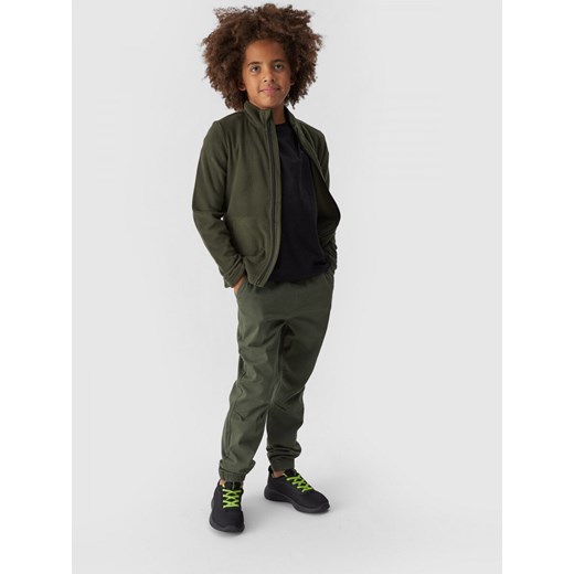Chłopięcy polar rozpinany bez kaptura 4F 4FJWMM00TFLEM245 - khaki 4f Junior Sportstylestory.com