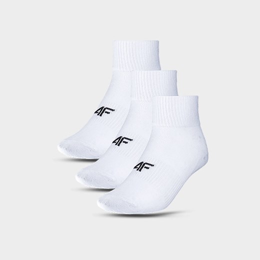 Dziecięce skarpetki (3-pack) 4F 4FJWMM00USOCU330 - białe ze sklepu Sportstylestory.com w kategorii Skarpetki dziecięce - zdjęcie 174652565