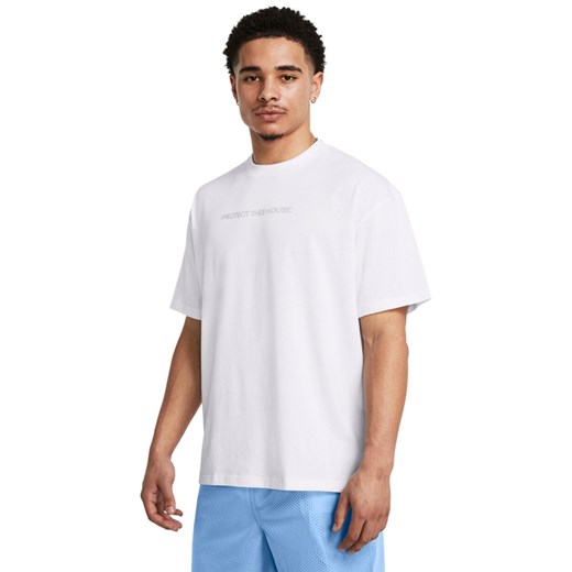 Męski t-shirt z nadrukiem Under Armour UA M Pth Pack Hw Os Ss - biały ze sklepu Sportstylestory.com w kategorii T-shirty męskie - zdjęcie 174653547
