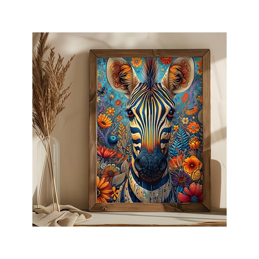 HanahHome Druk artystyczny w kolorze brązowym ze wzorem w ramce - 35 x 47 cm ze sklepu Limango Polska w kategorii Obrazy - zdjęcie 174656038