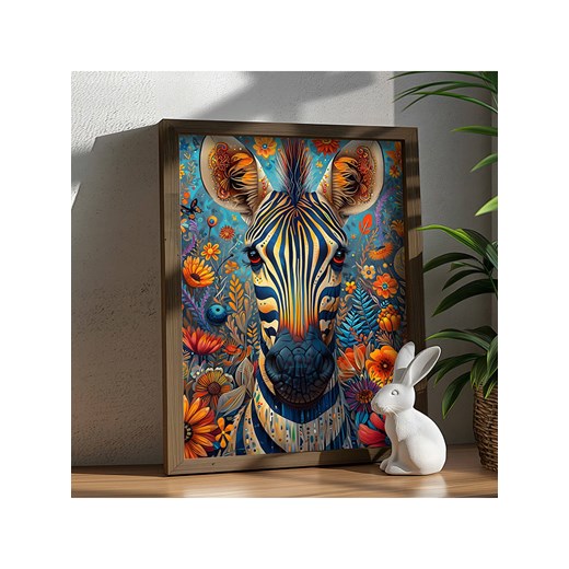 HanahHome Druk artystyczny w kolorze brązowym ze wzorem w ramce - 35 x 47 cm Hanahhome onesize wyprzedaż Limango Polska