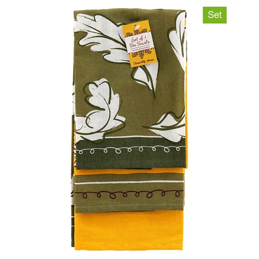 SiL Interiors Ściereczki (3 szt.) w kolorze zielono-żółtym do naczyń - 65 x 45 Sil Interiors onesize wyprzedaż Limango Polska