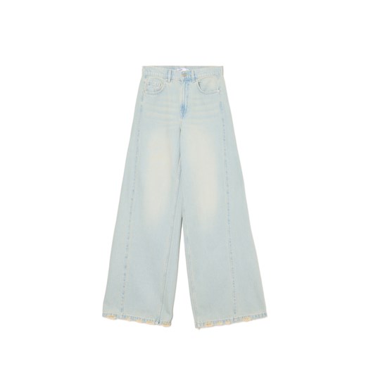 Cropp - Jasne jeansy wide leg - niebieski Cropp 36 Cropp