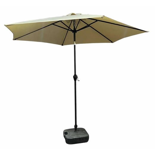 Beżowy parasol ogrodowy z regulacją kąta nachylenia - Ancor ze sklepu Edinos.pl w kategorii Parasole ogrodowe - zdjęcie 174665117