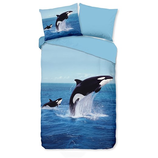 Pure Komplet pościeli &quot;Pure Orca&quot; w kolorze niebieskim z mikrofibry ze sklepu Limango Polska w kategorii Pościele - zdjęcie 174672386