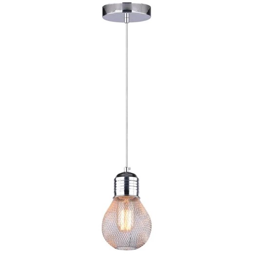 Industrialna chromowana lampa wisząca 8X K532 S4-M42 ze sklepu Edinos.pl w kategorii Lampy wiszące - zdjęcie 174673919