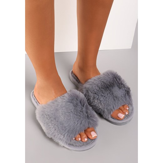 Szare Kapcie Penthoreia ze sklepu renee.pl w kategorii Kapcie damskie - zdjęcie 174675008