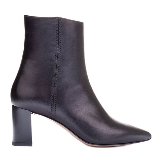 Marco Shoes Eleganckie botki na słupku czarne Marco Shoes 41 ButyModne.pl